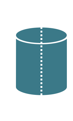 This diagram illustrates a cylinder with defined dimensions A (height) and B (diameter) used as a baseline geometry to validate resistance tensor calculations in fluid dynamics simulations.